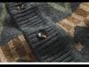 Мужской ретро японский кардиган с V-образным вырезом и контрастной вязкой - весна/осень повседневная свободная куртка тренд