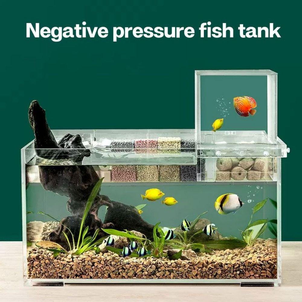 Unique Acrylic Suspended Fish Tank Landscaping Vacuum Suspension Fish Tank Aquarium Decor