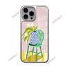 Оптовый чехол для телефона Apple iPhone 17 с большим отверстием, противоударный, с художественной иллюстрацией и цветами в горшках