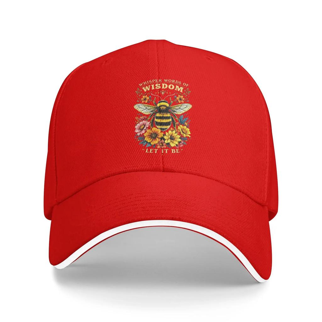Killer Bee Baseball Cap Whisper Words Of Wisdom Let It Be Bee Lovers Fashion Trucker Hat Spring Couple Women Running Hippie Caps