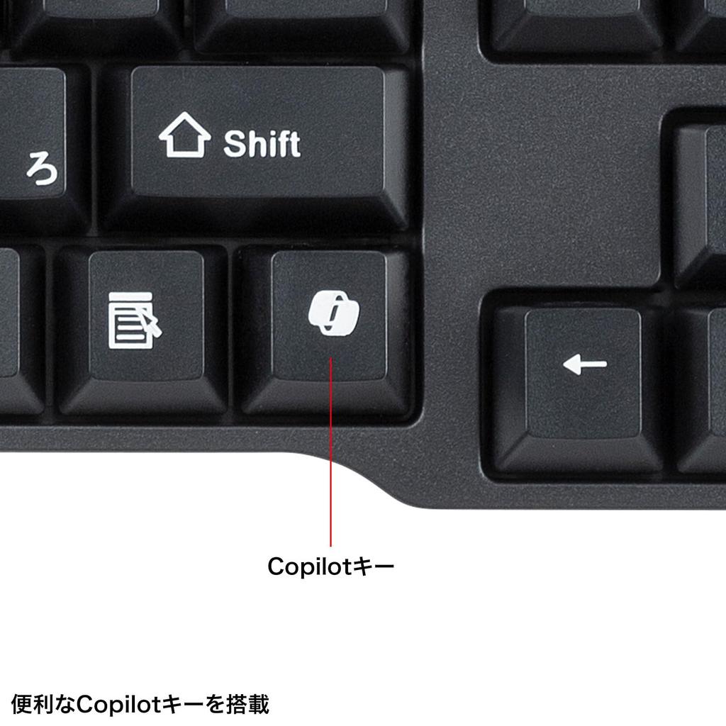 Sanwa Supply Bluetooth Keyboard, Full Size, with Numeric Keypad, 3-Device Multi-Pairing, Automatic OS Recognition, Japanese Layout, Copilot Key,