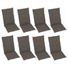 Maison Exclusive - Chaises inclinables de jardin et coussins lot de 8 Gris Acacia
