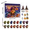 Gnome Countdown Calendar 24-Day Gnome Ornament Halloween Countdown Calendar Collectible 3D Resin 2D Acrylic Ornament for Kids