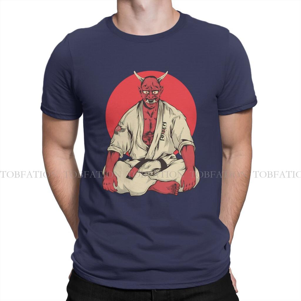 Jiu Jitsu Bjj The Oni Tshirt Classic Graphic Unisexs Streetwear Tops Large Cotton Crewneck T Shirt