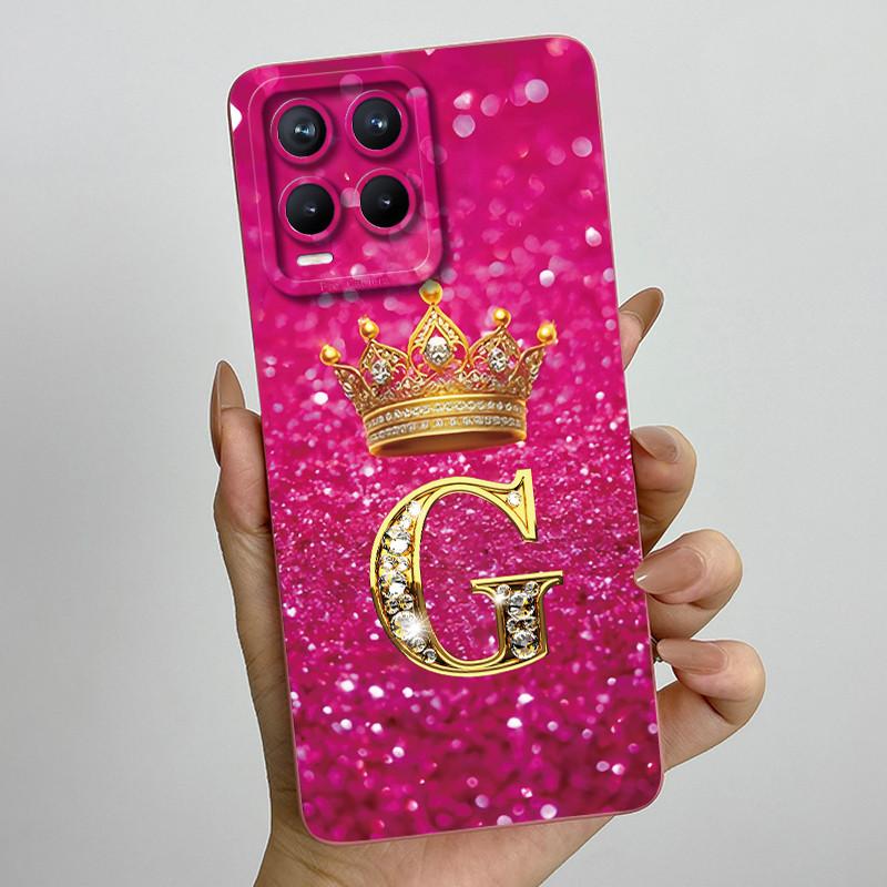 Для Realme 8 Pro RMX3085 RMX3081 Модный чехол для пары с инициалами для Realme8 8Pro 4G Мягкий силиконовый защитный чехол