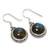 Natural Labradorite Gemstone 925 Solid Sterling Silver Gift Earring 1.25" W7H04