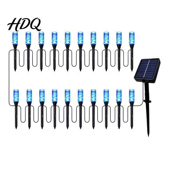 Гирлянда на солнечных батареях для сада 10/20 шт. Садовые фонари LED Разноцветные Пузырьковые На колышке Водонепроницаемые Автоматические от заката до рассвета Работающие от сети Наружные