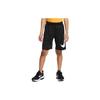 Performance Swoosh Dri-Fit Logo Printed Color Block Straight Leg Kids Shorts Kids Shorts Black FQ3633-010