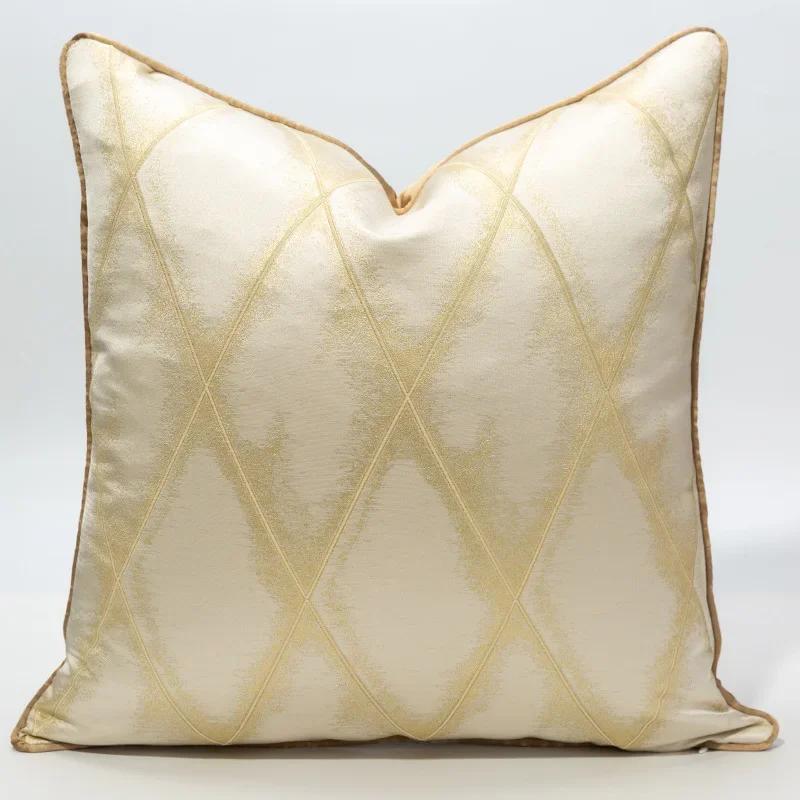 Серый современный светлый роскошный чехол для подушки 30*50 45x45 50см 60 Высококачественный чехол для подушки Жаккардовая наволочка для кровати, дивана, домашнего декора