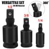 3/6 шт., ударный универсальный шарнир, поворотный адаптер для головки, вращающийся на 360°, удлинитель, электрический гаечный ключ, ударная головка 1/2 3/8 1/4 дюйма