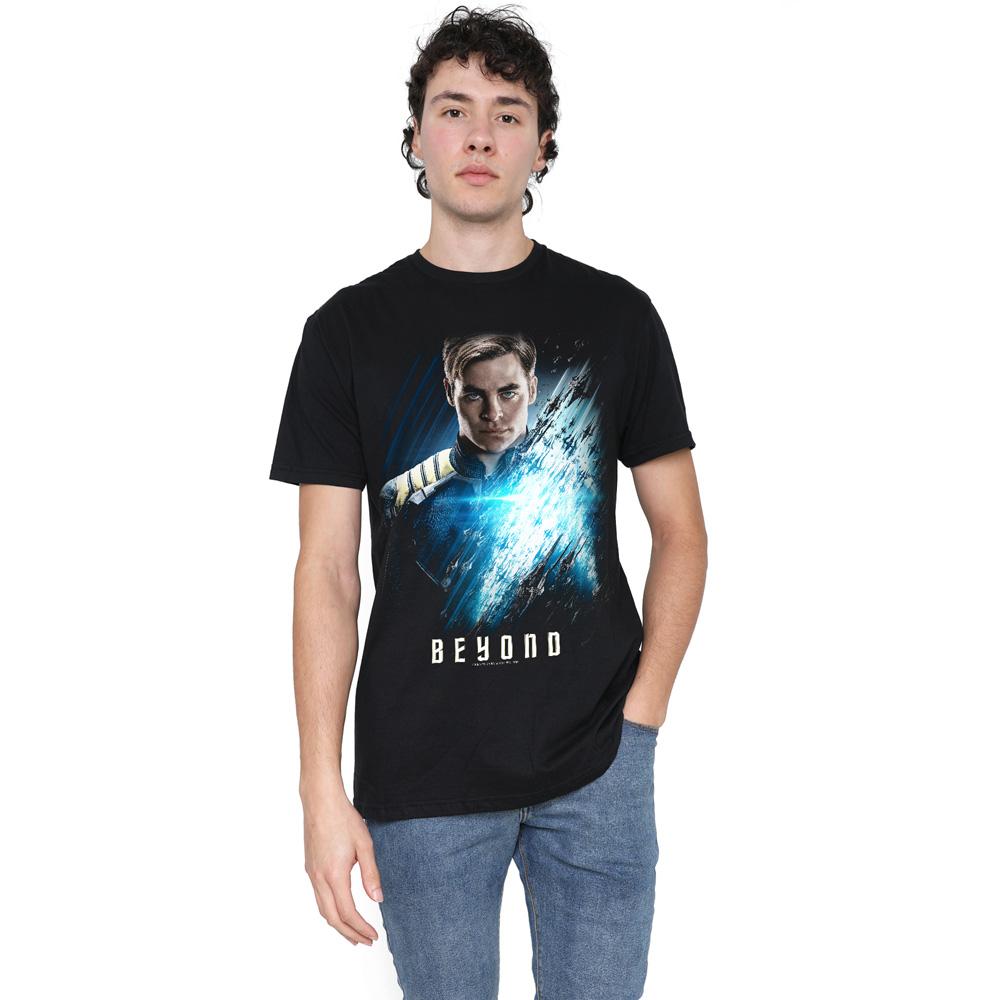 Мужская футболка с постером «Звездный путь: За гранью» Капитан Кирк
