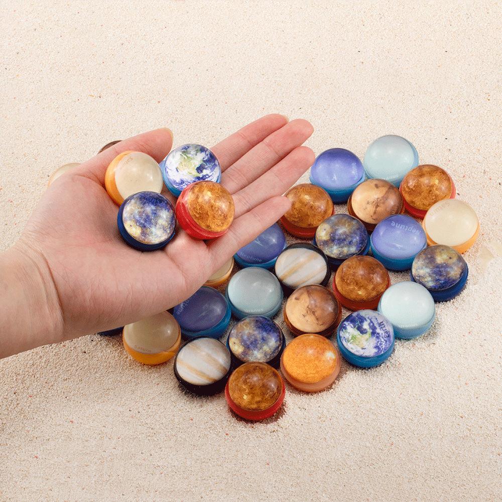 12Pcs 30mm Bouncy Balls Solar System Planet Rubber Bouncing Ball Anti Stress Toys for Kids Birthday Party Favors Gift
