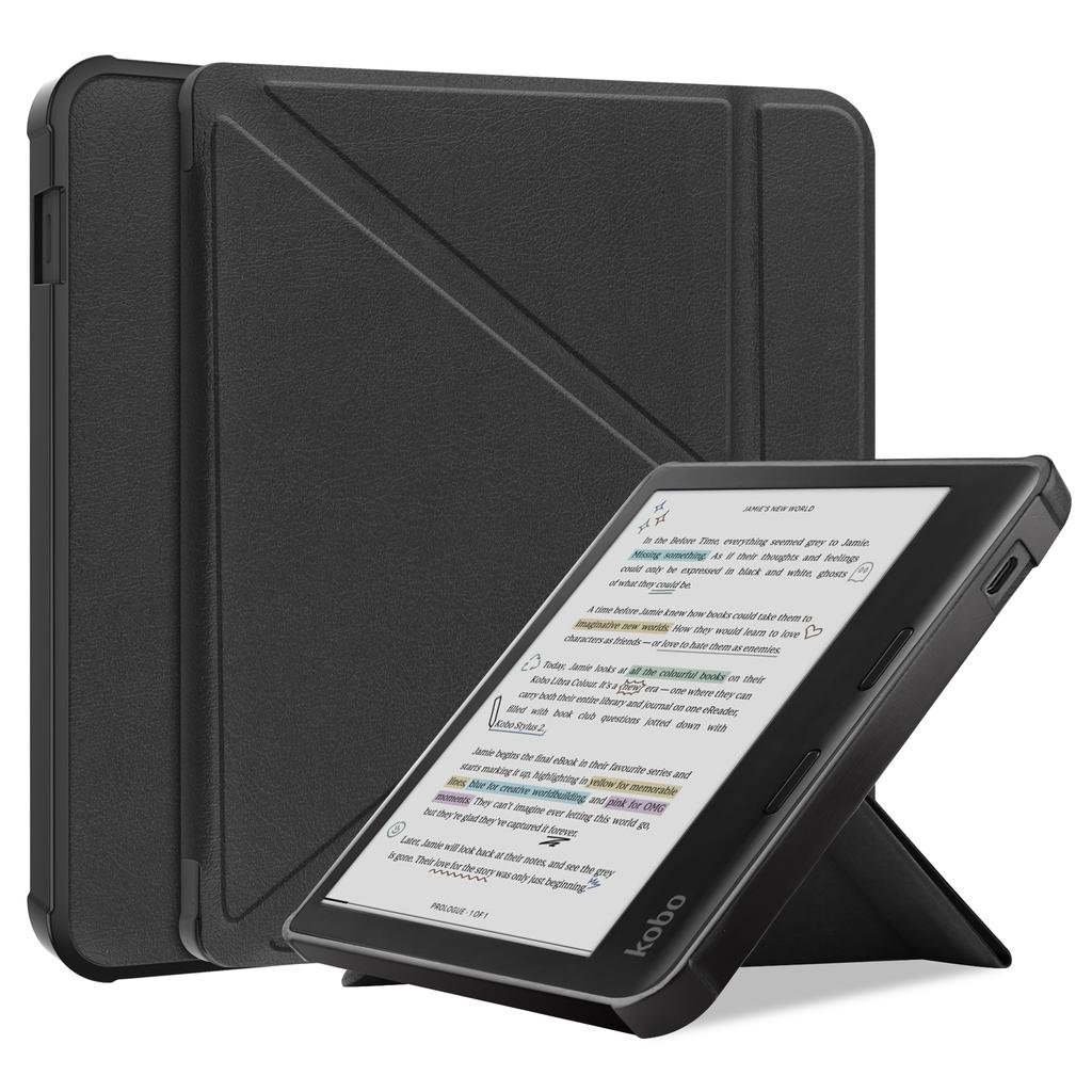 Stand Case for Kobo Libra Colour eReaders PU Leather Sleeve Cover with Auto Wake/Sleep