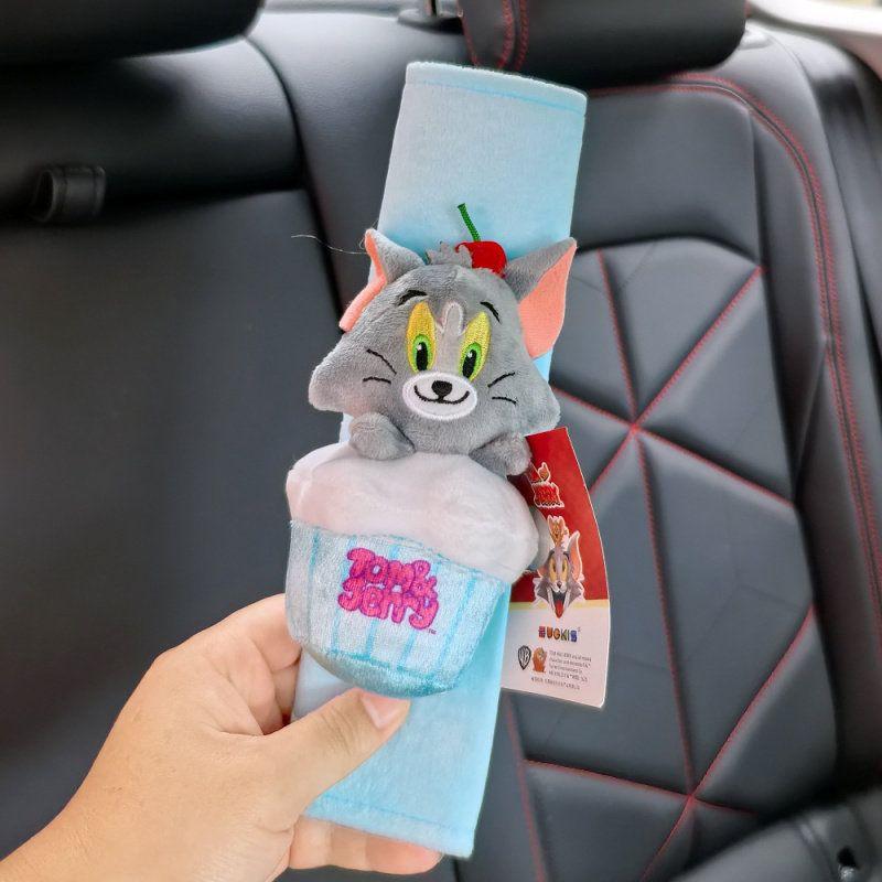New Car Seatbelt Shoulder Pads Tom and Jerry Cat Car Decorations Car Seatbelt Protective Covers