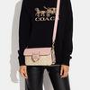 New COACH Morgan Canvas With Leather With Cow Leather Handbag, Shoulder Bag Tubas Women's Khaki Monogram & Pink CE621-IMSWZ