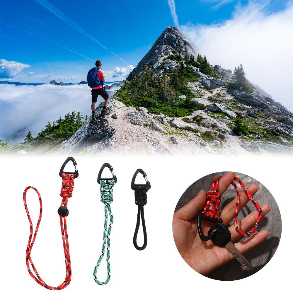 Key Lanyard Drop Rope Backpack Key Ring Hand-Woven Starp Nylon Lanyard Woven Paracord Keychain