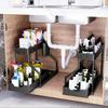 Multi-layer Pull-out Large-capacity Spice Rack Household Kitchen Rack Bathroom Sink Layered Sundries Storage Rack
