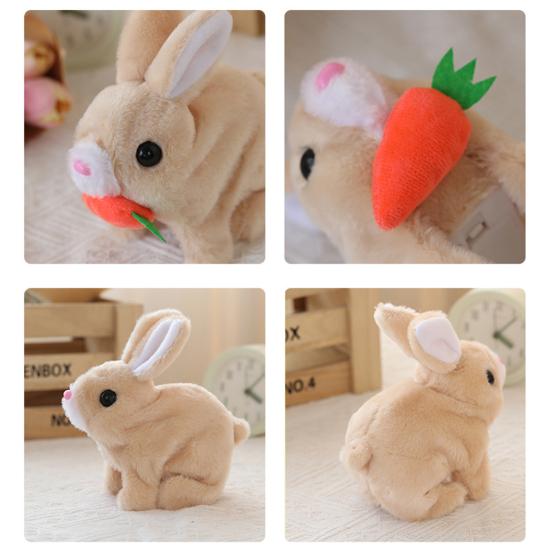 Электрическая плюшевая игрушка кролик интерактивная прыгающая подергивающаяся трясущаяся игрушка кролик для малышей развивающая игрушка для ползания на животе мягкая игрушка для животных