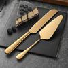 2Pcs Stainless Steel Cake Cutting Knife Shovel Cutlery Set Cake Pizza Dessert Spatula Tableware Wedding Birthday Party Supplies