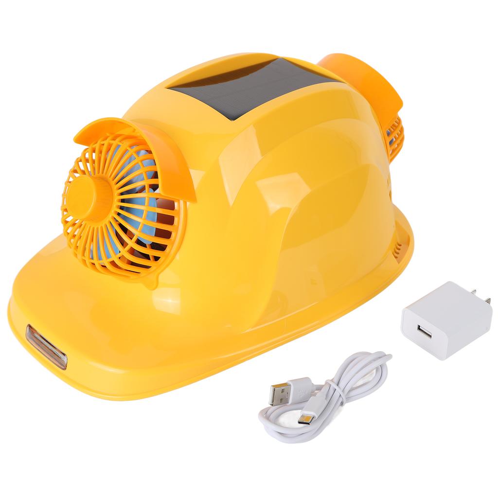 Солнечная каска, 5 передач, двойной вентилятор охлаждения, мощный яркий свет, строительная защитная каска