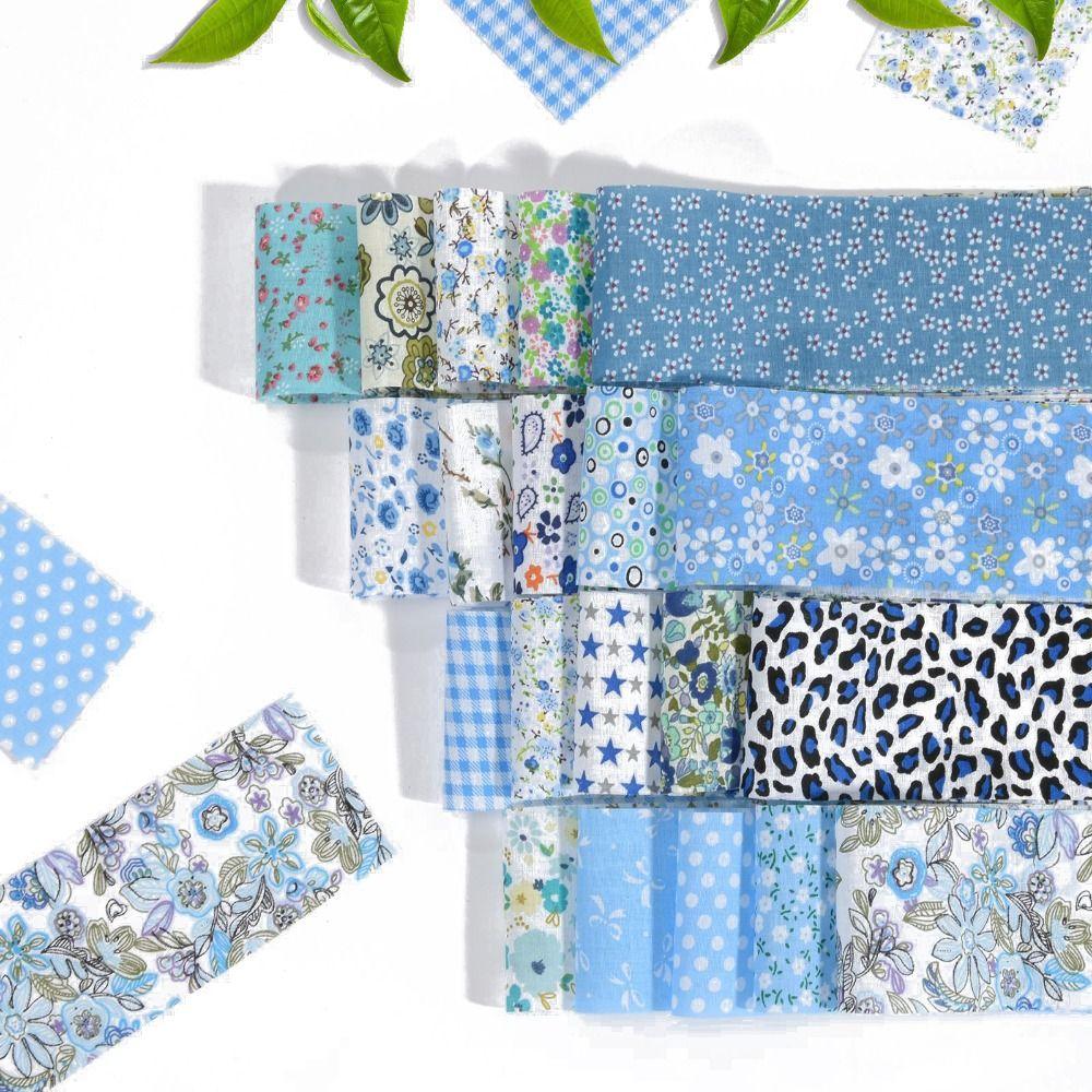 40 шт. Сделай сам Хлопковая ткань с цветочным принтом Разноцветная Швейный материал Ткань для пэчворка Шитье