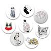 32/44/58mm Cartoon Animal Lapel Pins Tattoo Cat Enamel Pin Brooches for Backpack Decorative Alloy Metal Badges Jewelry Gift