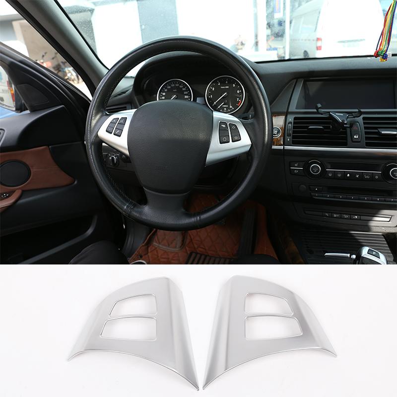 Для BMW X5 E70 2008-2013 ABS Автомобиль Стиль Углеродного Волокна Салон Рулевое Колесо Переключатель Кнопка Рамка Чехол Накладка Наклейка Аксессуары