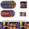 51pcs Five Nights At Freddy's Tableware Include Tablecloth Plates Napkins Cups