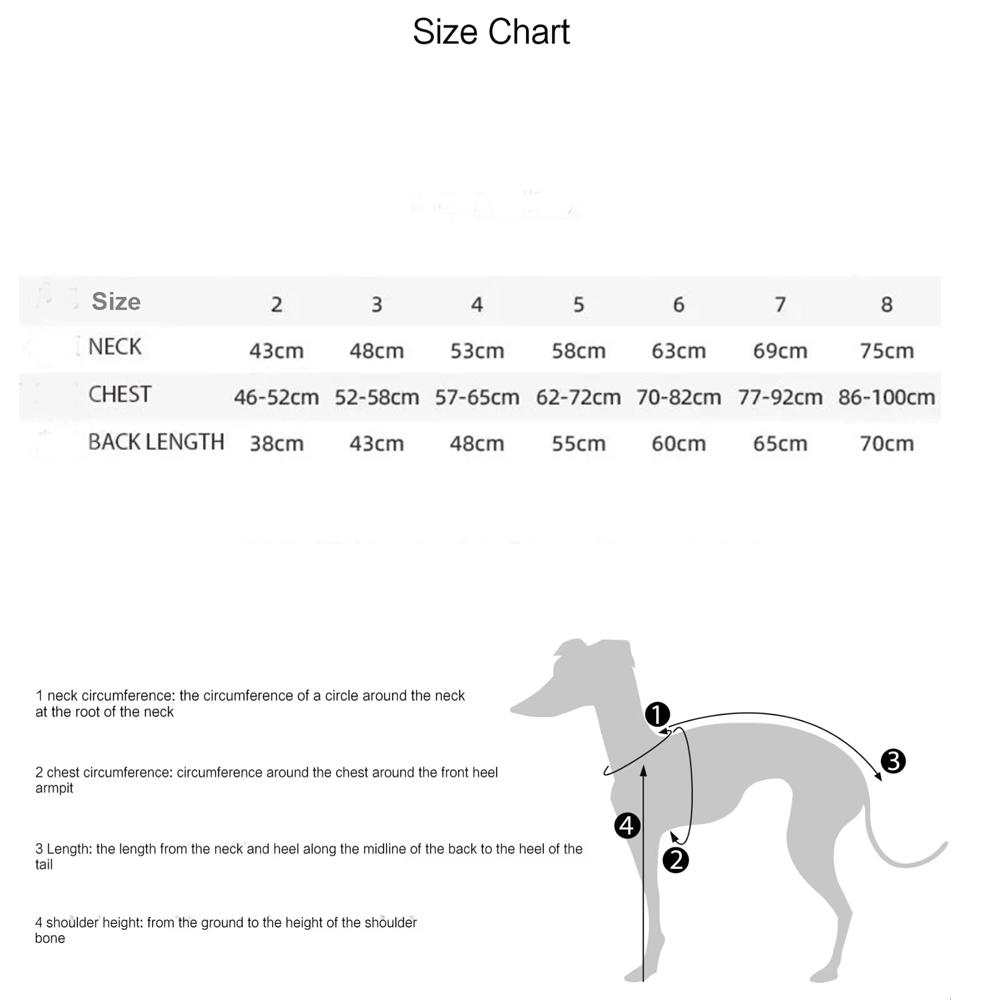 Fashion Winter Italian Greyhound Dog Clothes High-neck Whippet Dog Coat Warm Adjustable Airless Terrier Belington Dog Jacket