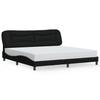LED Bed Frame without Mattress  Hvar  Black 200x200 cm Fabric