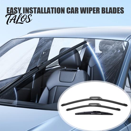 Natural Rubber Wiper Blades 3Pcs/Set Beam for Chery Tiggo 8 Plus Pro Car Window Cleaning Accessories MAX 2020-2024, 23"+18"+9" Front Rear Blades,