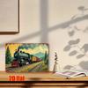 Винтажная металлическая табличка Southern Railroad - 2D Рустикальное искусство с поездом и горами для декора дома и гостиной