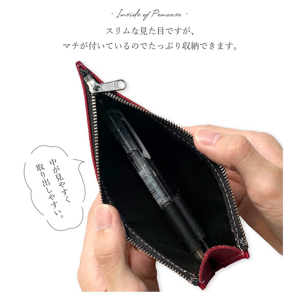 Натуральная кожа Карандаш Карандаш Карандаш Канцелярские товары Кожа лошади растительного дубления Классический винный для мужчин и женщин Чехол, Тонкий, Компактный, Чехол, Держатель, Простой,