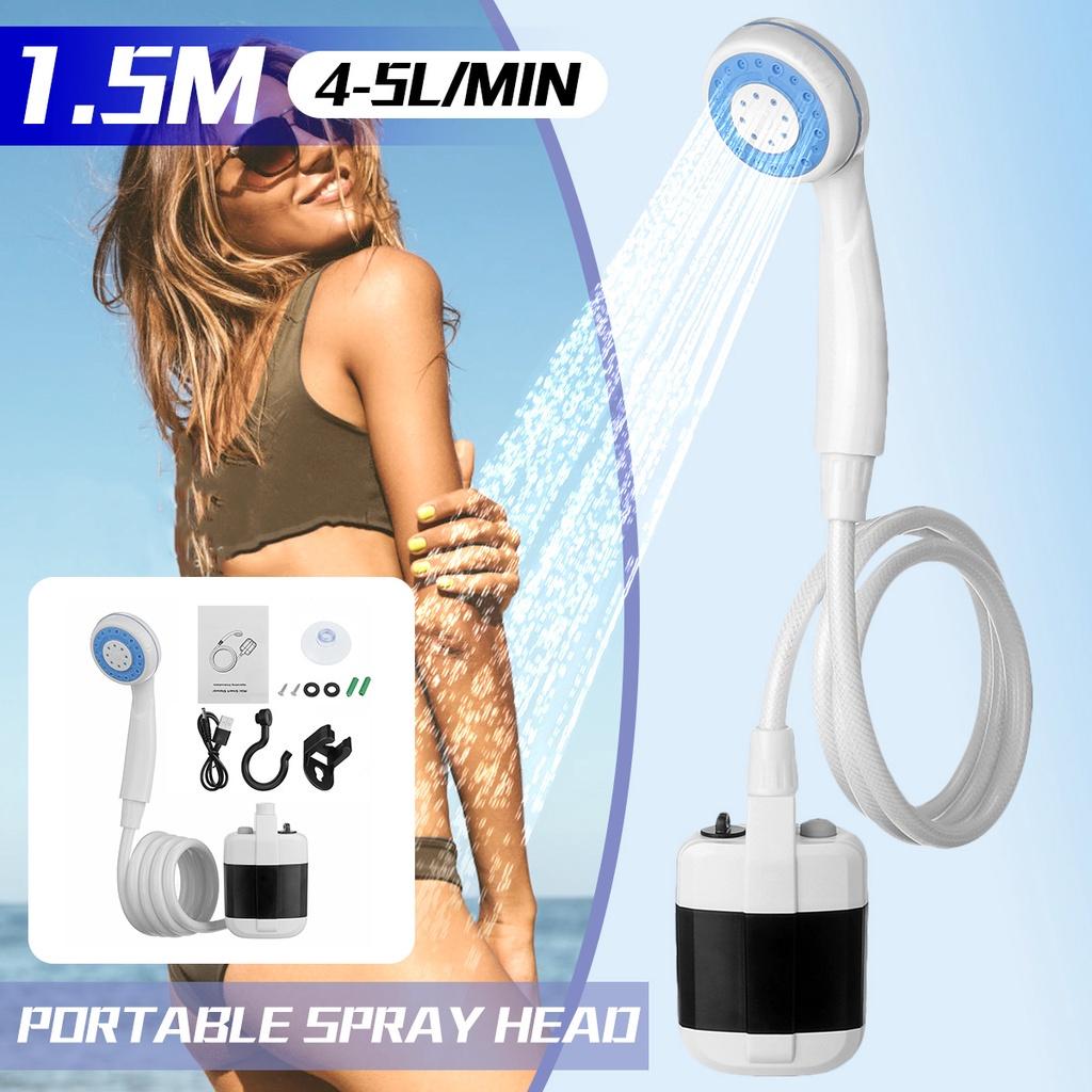 Портативный душ для домашних животных, кемпинговый душ, насос для душа, перезаряжаемая насадка для душа для кемпинга, пешего туризма, путешествий на открытом воздухе