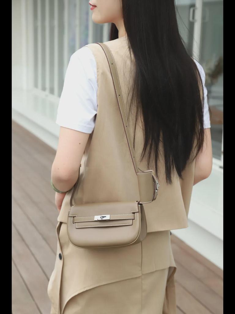 Женская сумка-мессенджер Twin Dumpling из натуральной кожи высшего качества: Модная сумка-седло, универсальная сумка через плечо, нагрудная и поясная сумка