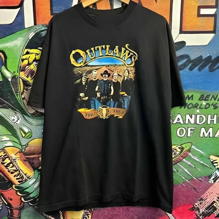 hot Merry Christmas The Outlaws Black Cotton Shirt Gift For fan NI572 Unisex T-Shirt