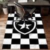 Shield With Star Emblem Printed Office Carpet Chair Cushion  Entryway Rug, Rugs for Living Room, Bedroom Christmas gifts