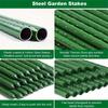 Plant Stakes Gardening Pillar Plastic Coated Steel Pipe 40Cm/60Cm Length Supporting Climbing Flowers Fruits Vegetables Support