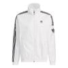 Color Block Retro Sports Jacket With Stand Collar Unisex Jacket Bright-White JI7535