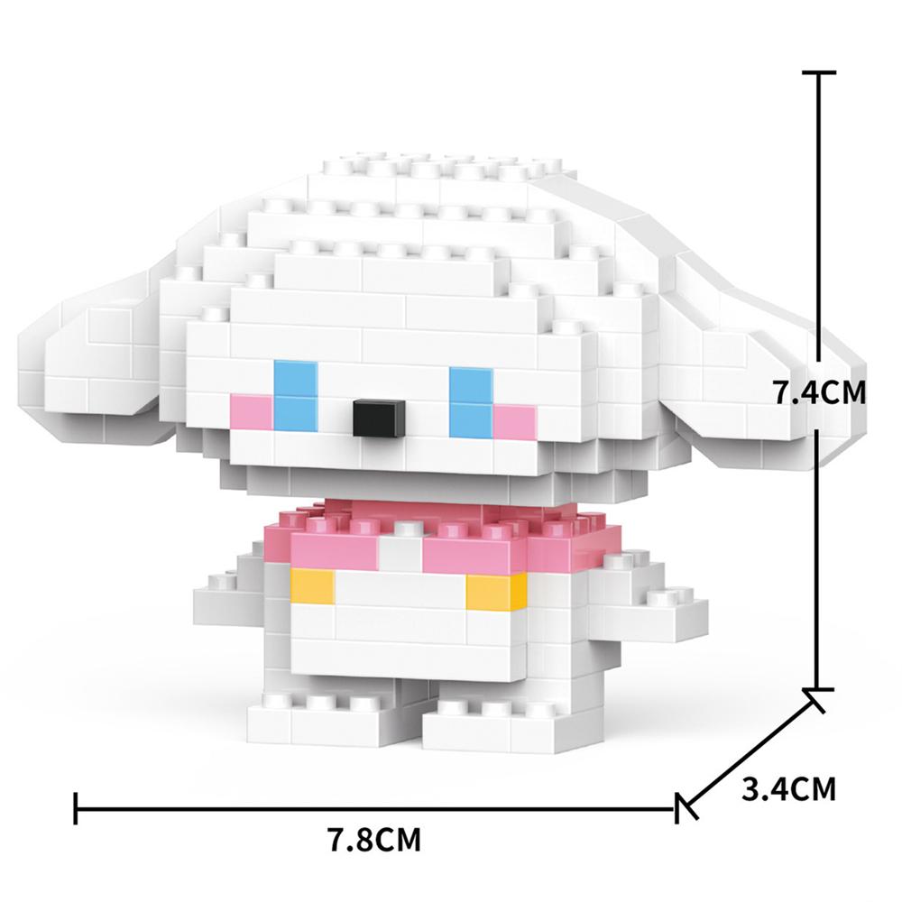 Cartoon Anime Blocks Kuromi My Melody Cinnamoroll Mouse Building Blocks Doll Toy Kids Birthday Gift
