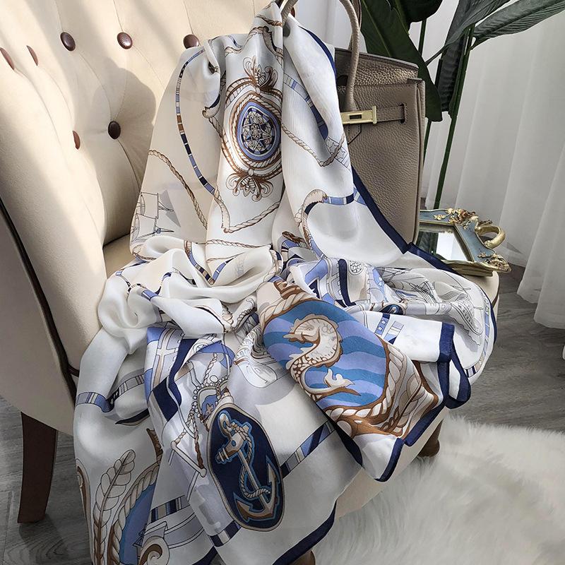 Ханчжоу 100% натуральный шелковый шарф для женщин, бандана, длинные шарфы, платок, роскошный высококачественный хиджаб, эшарпе, пашмина