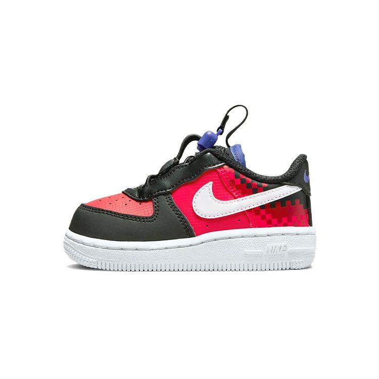 Nike Кроссовки Air Force 1 Toggle SE Повседневные Водонепроницаемые Низкие Скейтбордические Черно-Красные Для Младенцев И Малышей DN3323-600