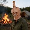 Popular Middle Finger Latex Mask, Funny Headgear, Customizable with Label, Quality Inspection Included