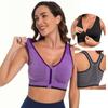 Женский спортивный бюстгальтер на молнии, ударопрочное нижнее белье для спортивных женщин больших размеров, бодибилдинг, бег, йога, спортивные бюстгальтеры, нижнее белье