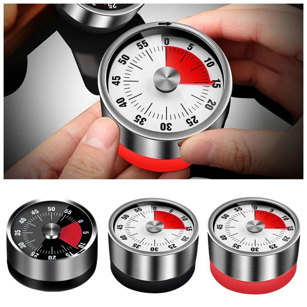 Stainless Steel Visual Countdown Clock Sounding Alarm Clock Multifunctional Mechanical Timer  Home
