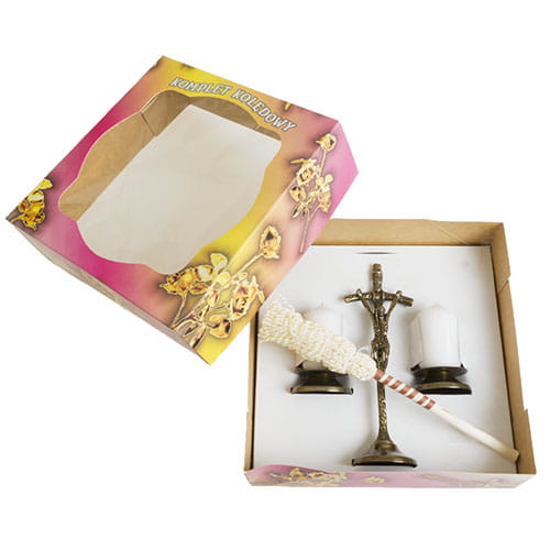 Komplet kolędowy papieski brąz 17 cm