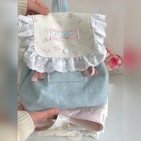 Универсальный Плечевой Цветочный Холщовый Школьный Рюкзак Свежий и Милый Девочка Коммутерский Рюкзак Женщина