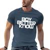Boy Better Know - Chest Placement (white) T-Shirt Customs Design Your Own Oversized Graphic Tee Blouse T Shirts for Men Pack