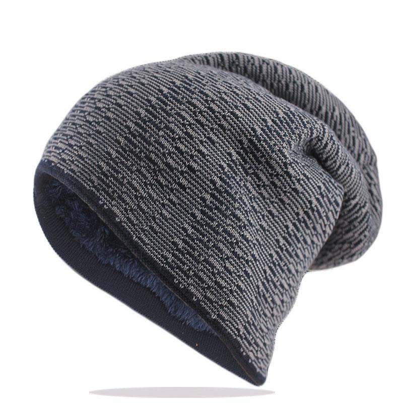 Hat Soft Fashion Adult Men Winter Warm Hat For Unisex Knitted Casual Beanies Skullies Cotton Wool Hats Outdoor Solid Gorros