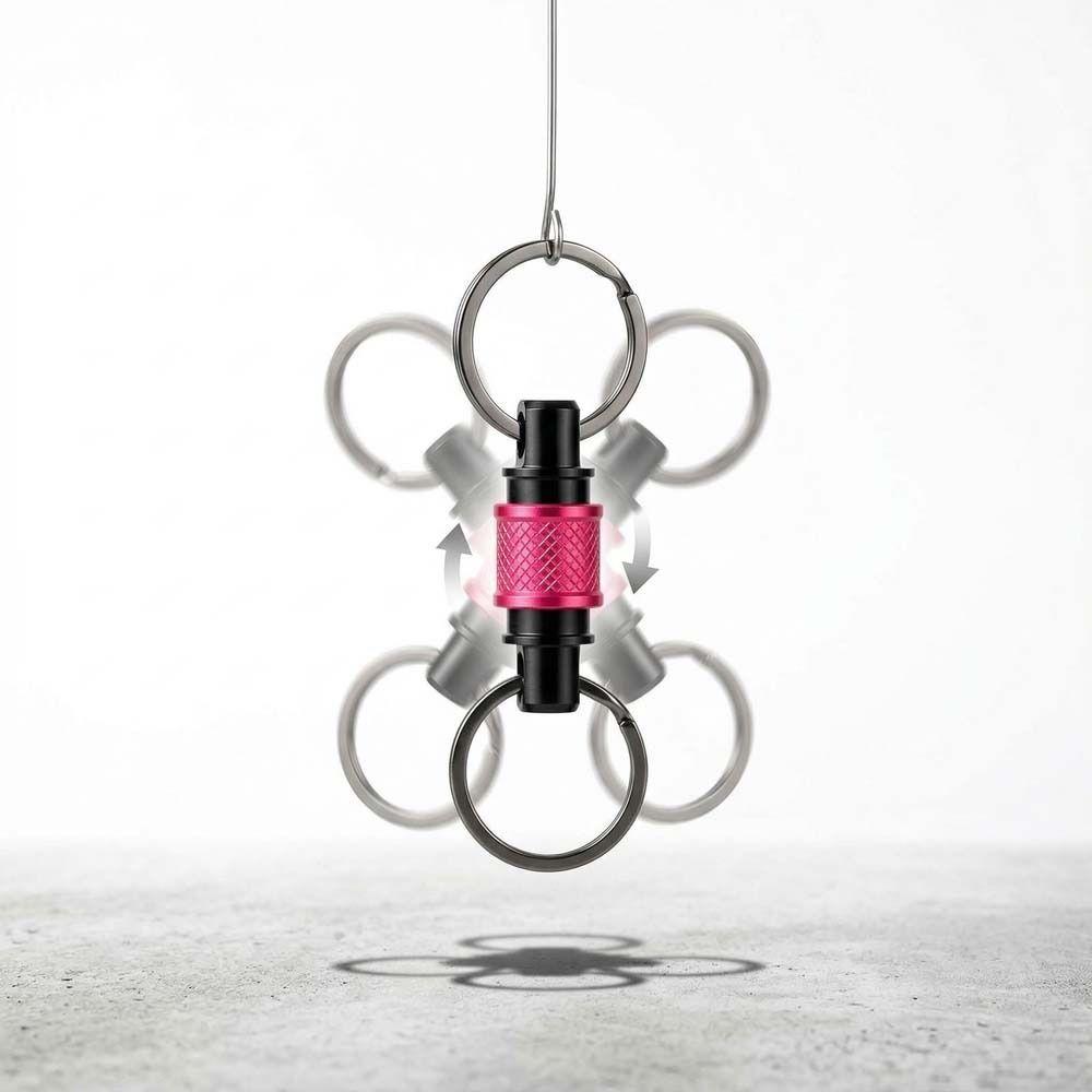 360 Degree Rotation Detachable Keychain Clip Retractable Key Chain  Hiking Accessories